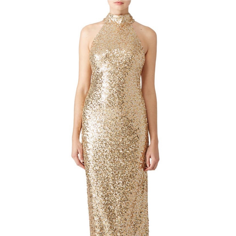 Gold Sequin Pageant/Prom Dress